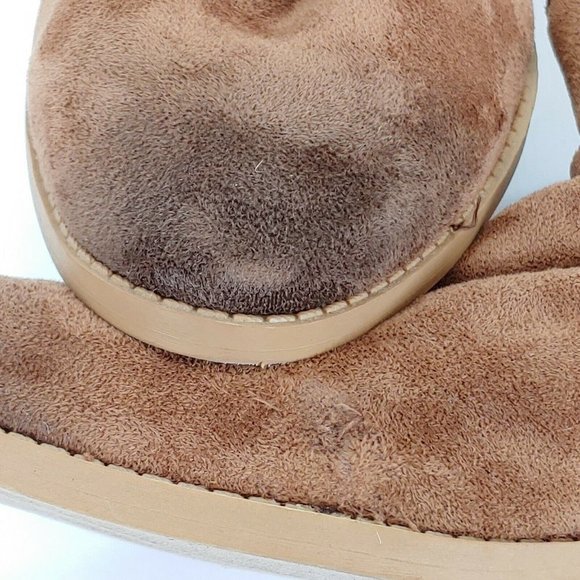 Very G Womens Ankle Boots Booties Brown Cuban Heel Almond Toe Pull On 6.5 - Picture 10 of 11